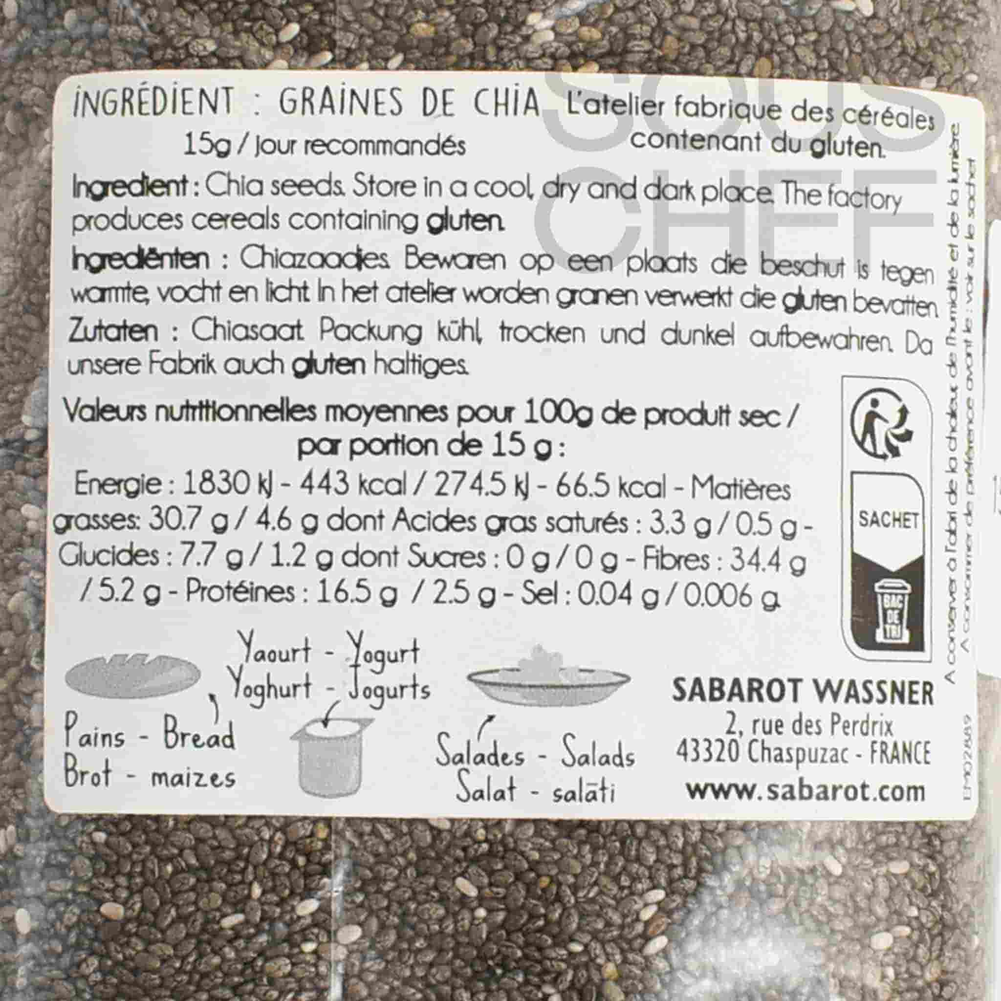 Sabarot Chia Seeds, 400g - Image 2