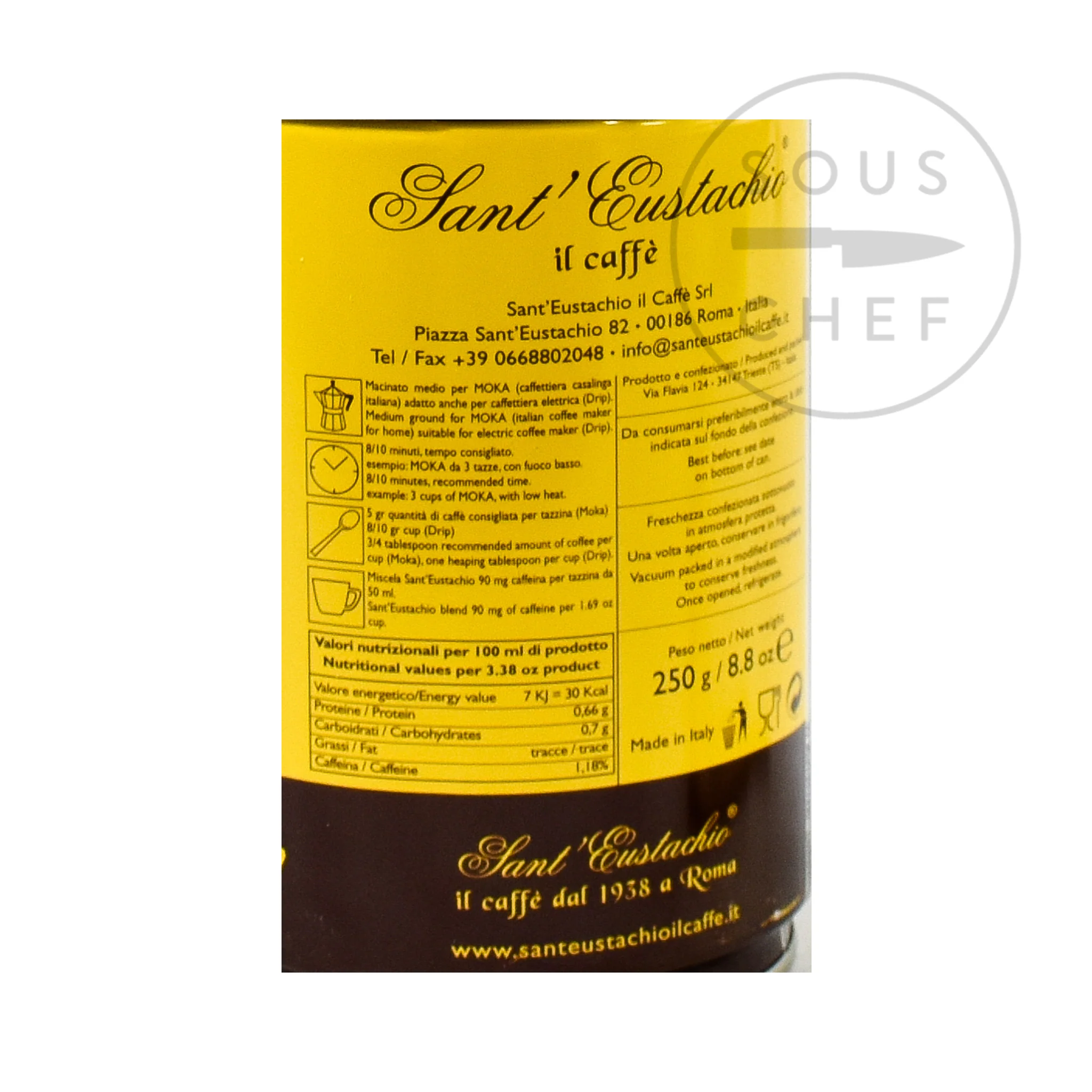Sant'Eustachio Moka Ground Coffee, 250g - Image 5