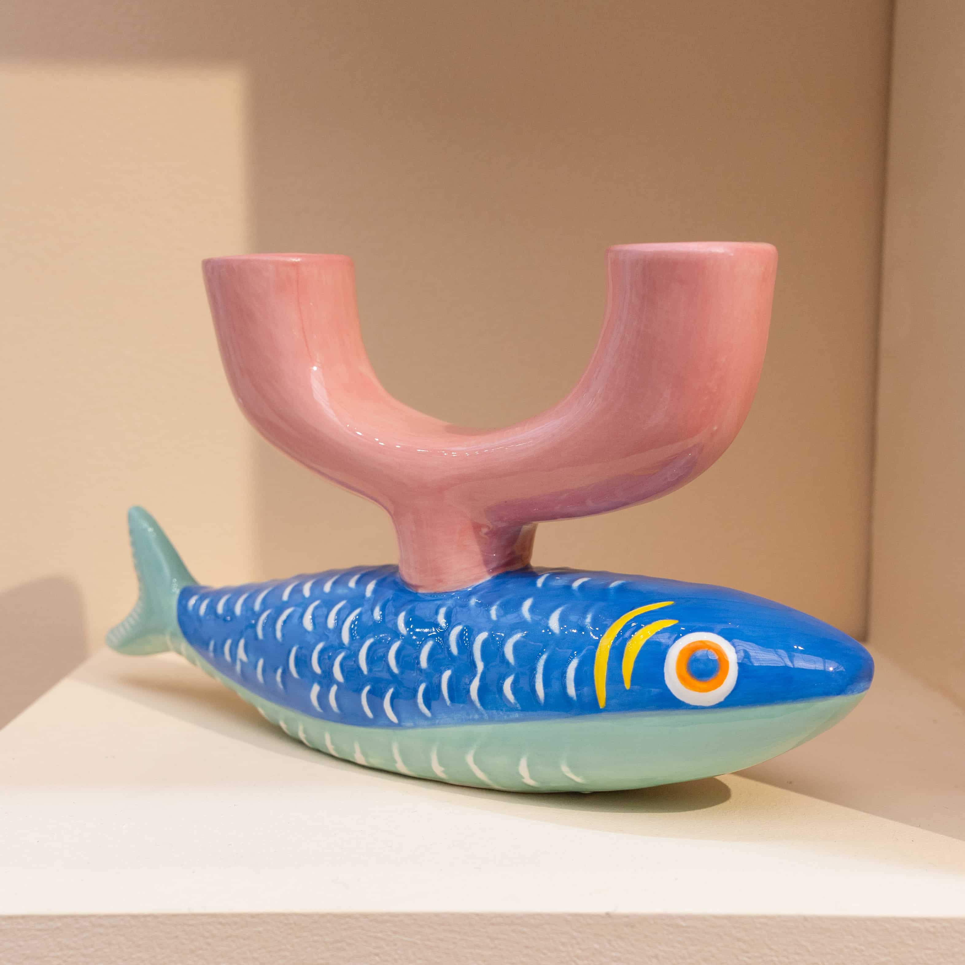 Sardine Fish Ceramic Candle Holder - Image 2