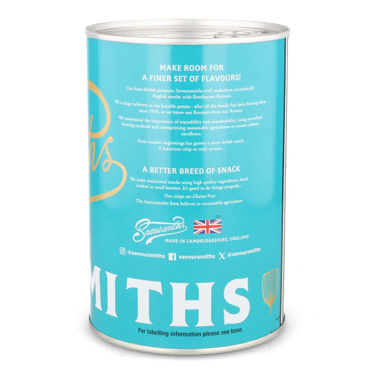 Savoursmiths Desert Salt Crisps in Tin, 100g - Image 3