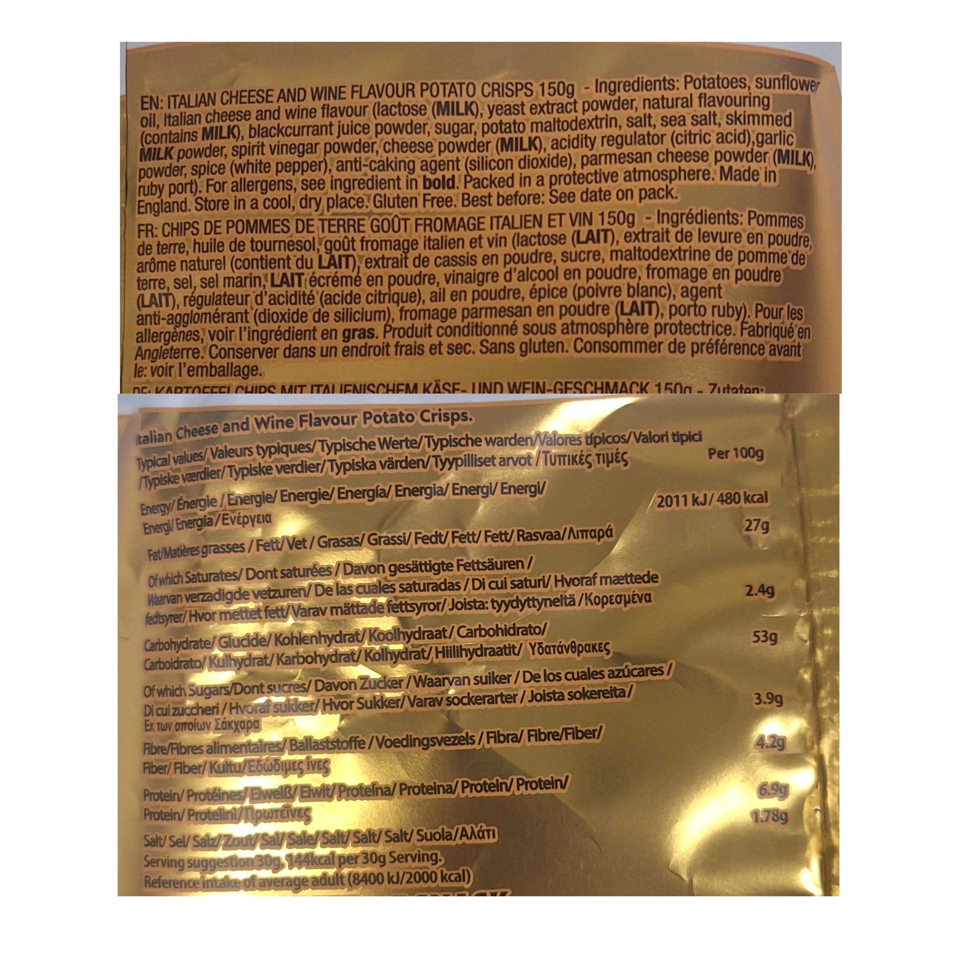 Savoursmiths Italian Cheese and Wine Crisps, 150g - Image 2