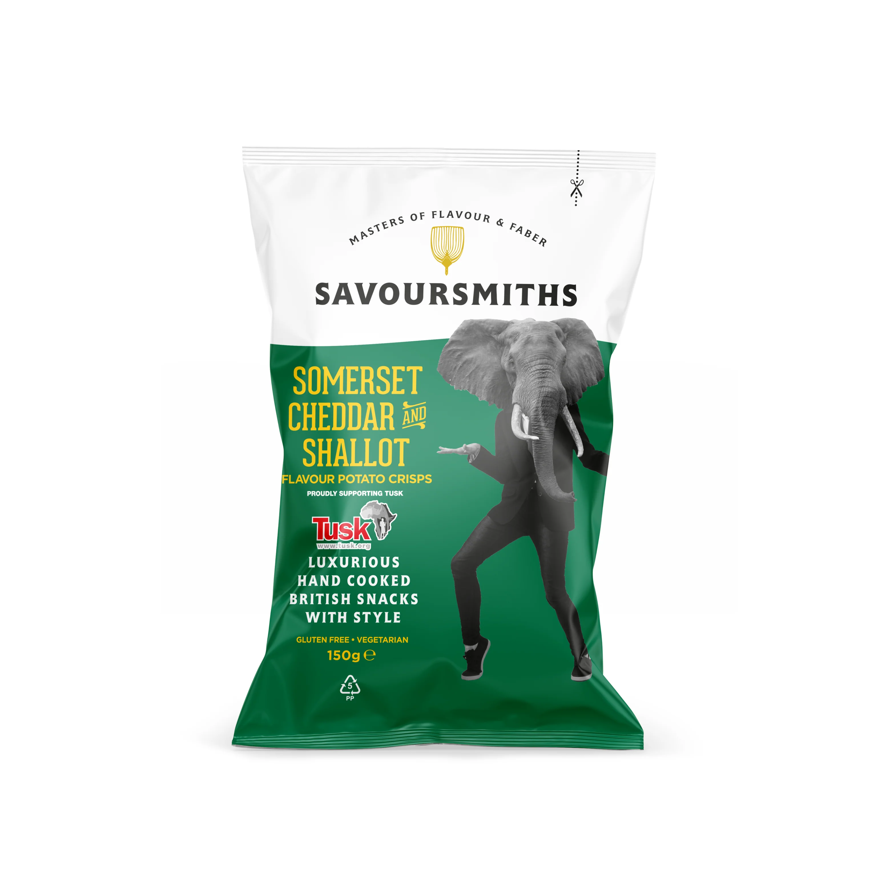 Savoursmiths Somerset Cheddar & Shallot Crisps, 150g