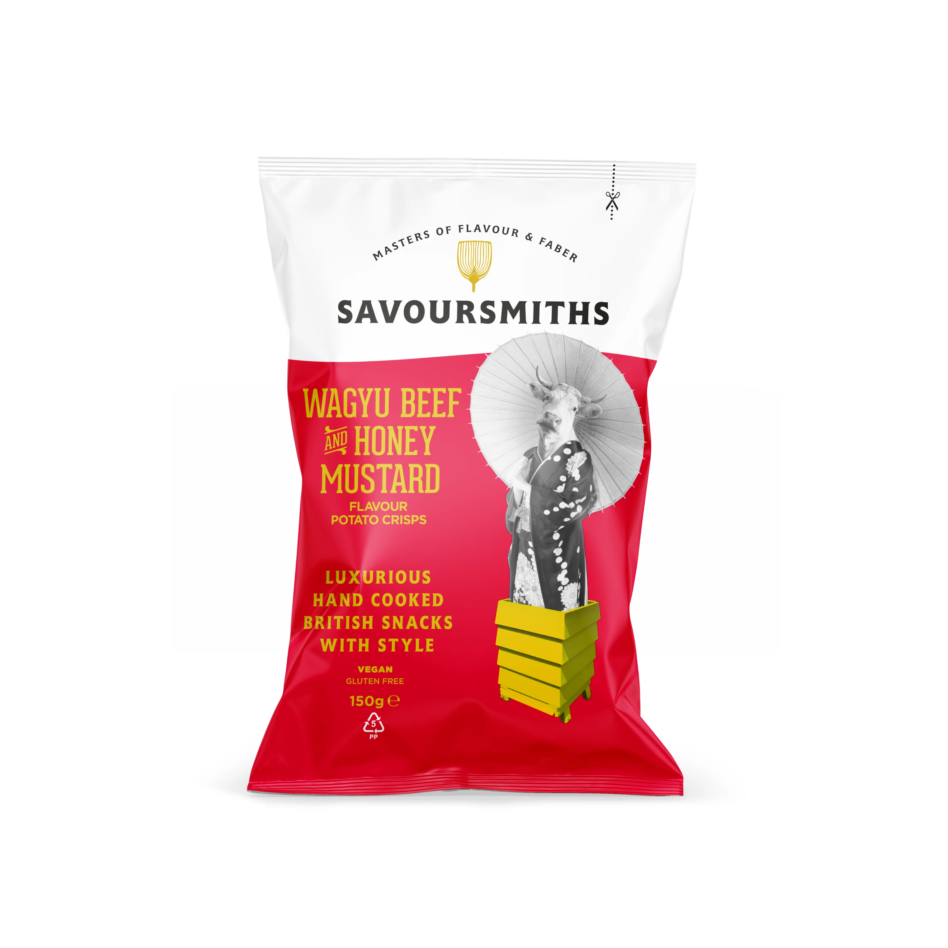 Savoursmiths Vegan Wagyu Beef with Honey & Mustard Crisps, 150g