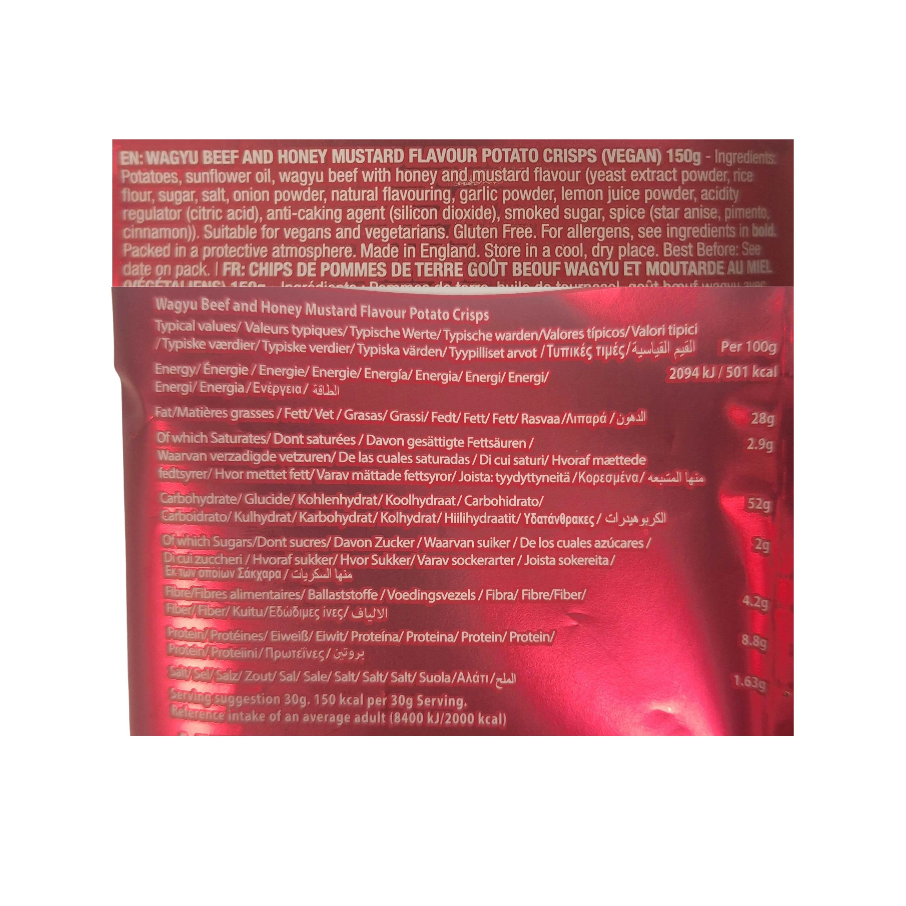 Savoursmiths Vegan Wagyu Beef with Honey & Mustard Crisps, 150g - Image 2