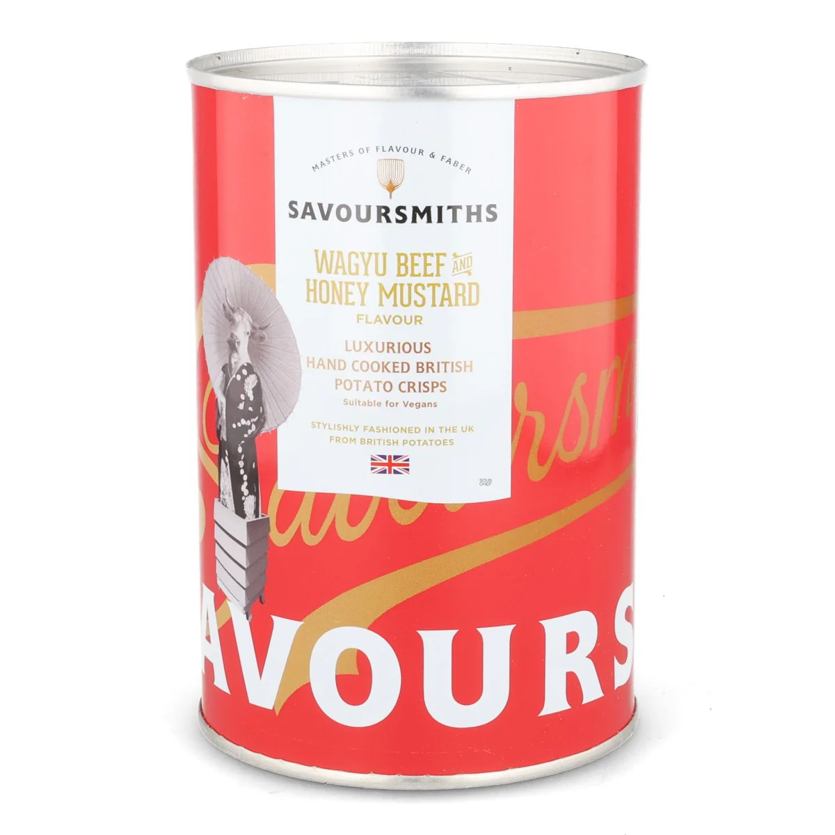 Savoursmiths Vegan Wagyu Beef with Honey & Mustard Crisps in Tin, 100g