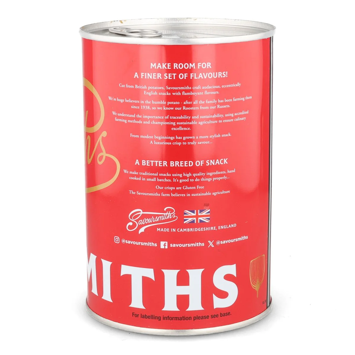 Savoursmiths Vegan Wagyu Beef with Honey & Mustard Crisps in Tin, 100g - Image 3
