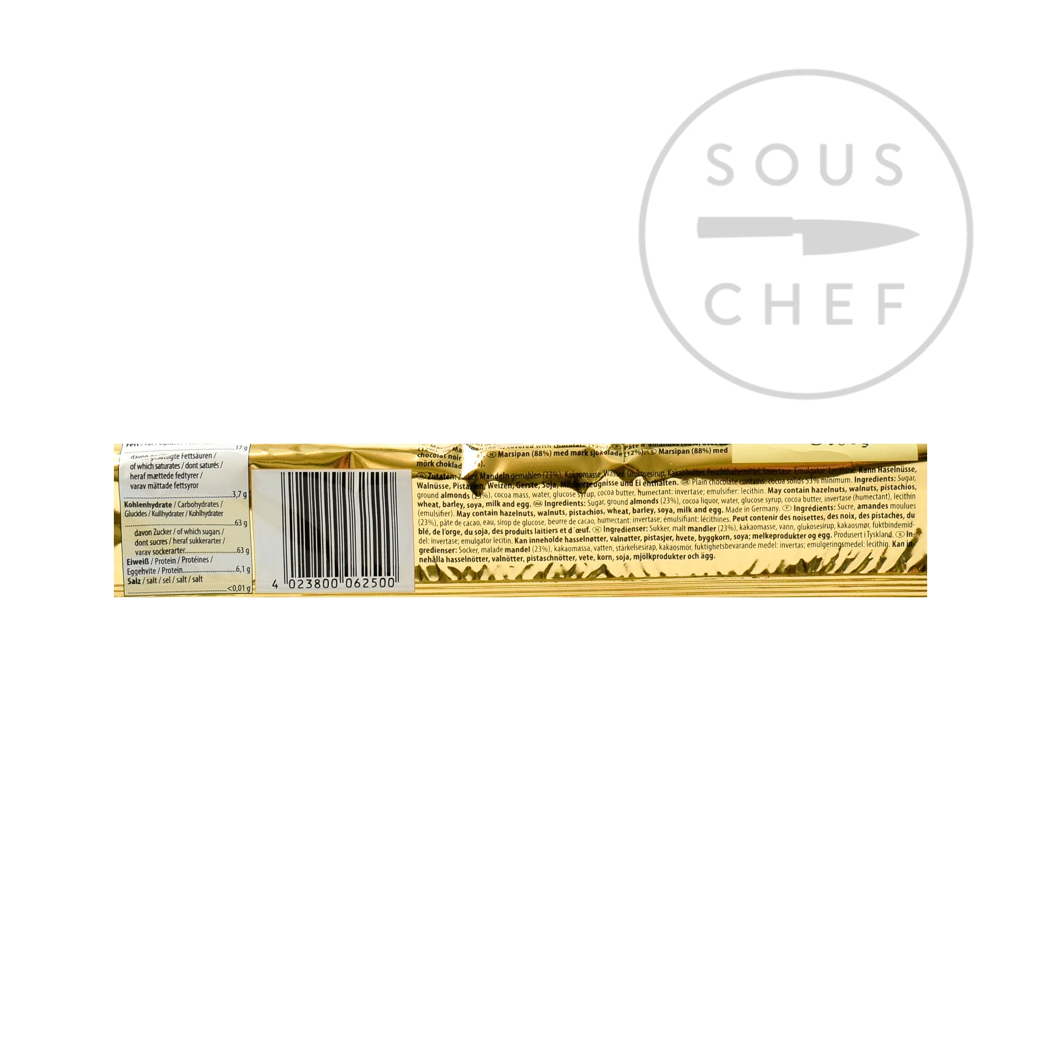 Schluckwerder Dark Chocolate Covered Marzipan Bar, 500g - Image 3
