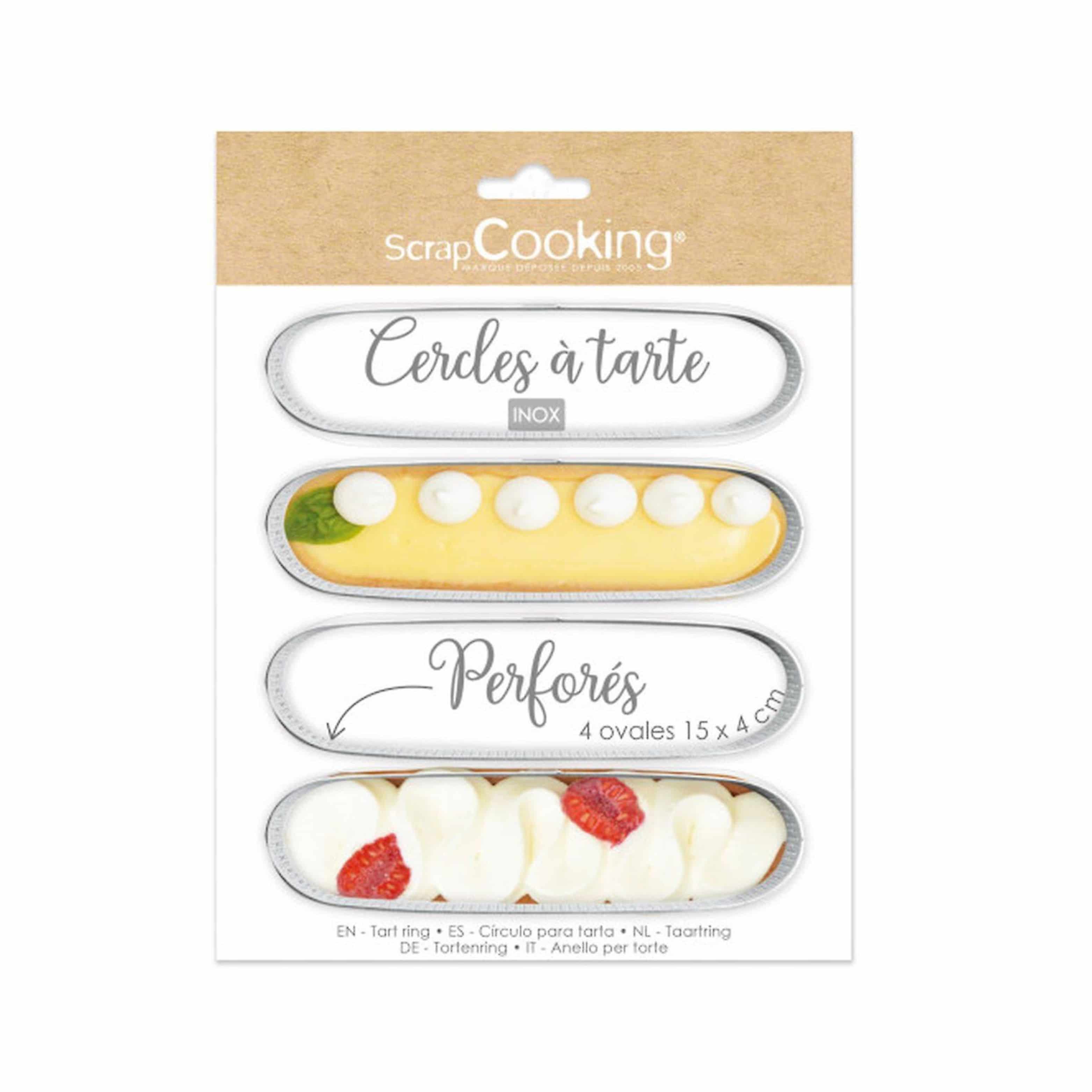 Scrap Cooking Set of 4 Oval Perforated Tartlet Rings - Image 2
