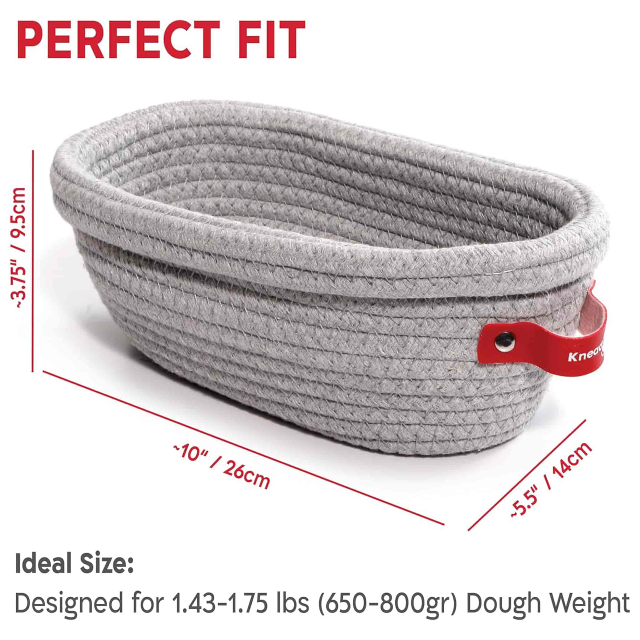Set of 2 KneadAce Oval Cotton Rope Bannetons with Liner & Cover - Image 5