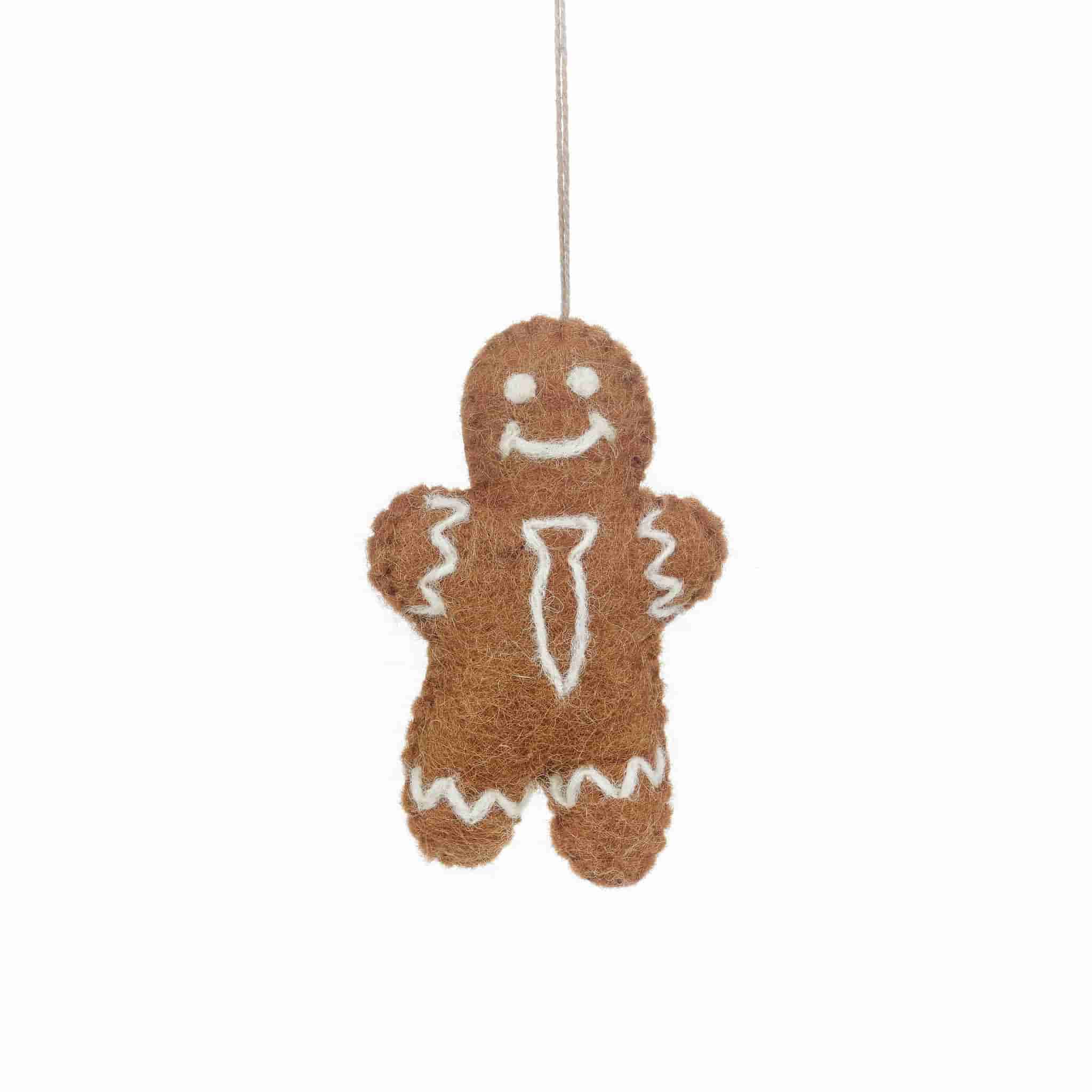 Set of 3 Gingerbread Friends Felt Tree Decoration - Image 4