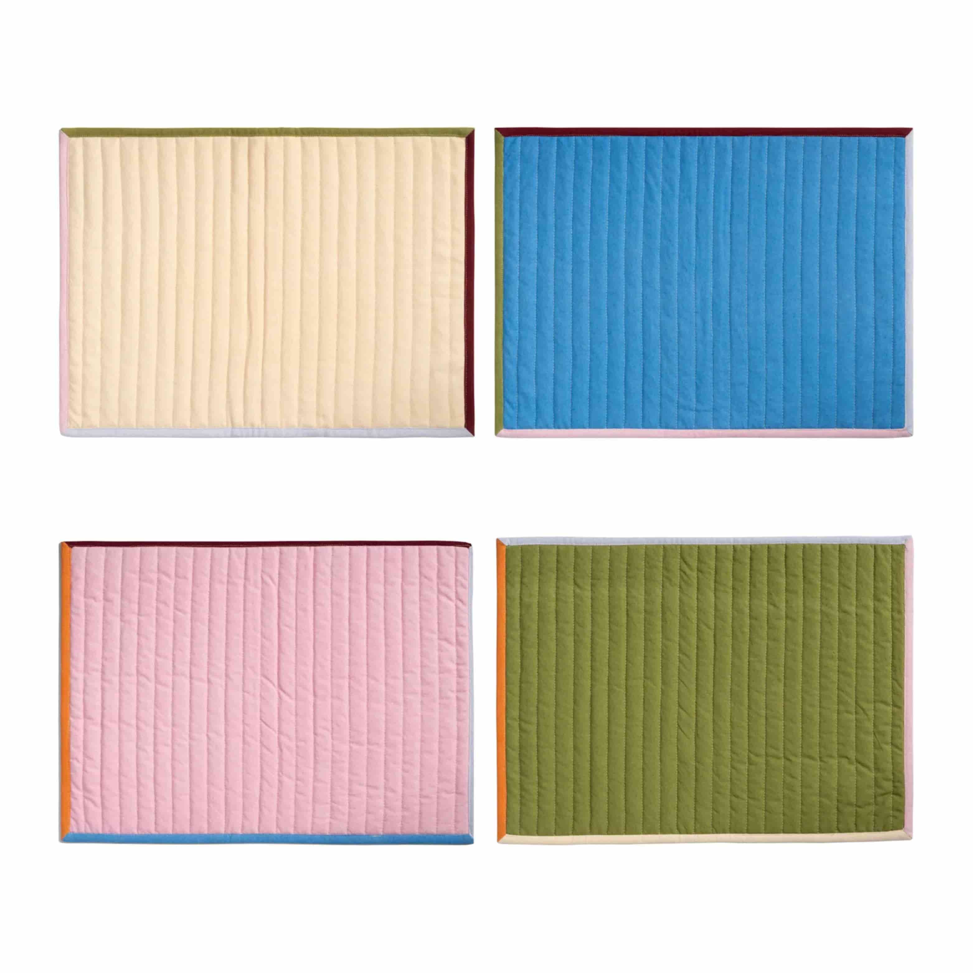 Set of 4 Colourblock Placemats, 45cm