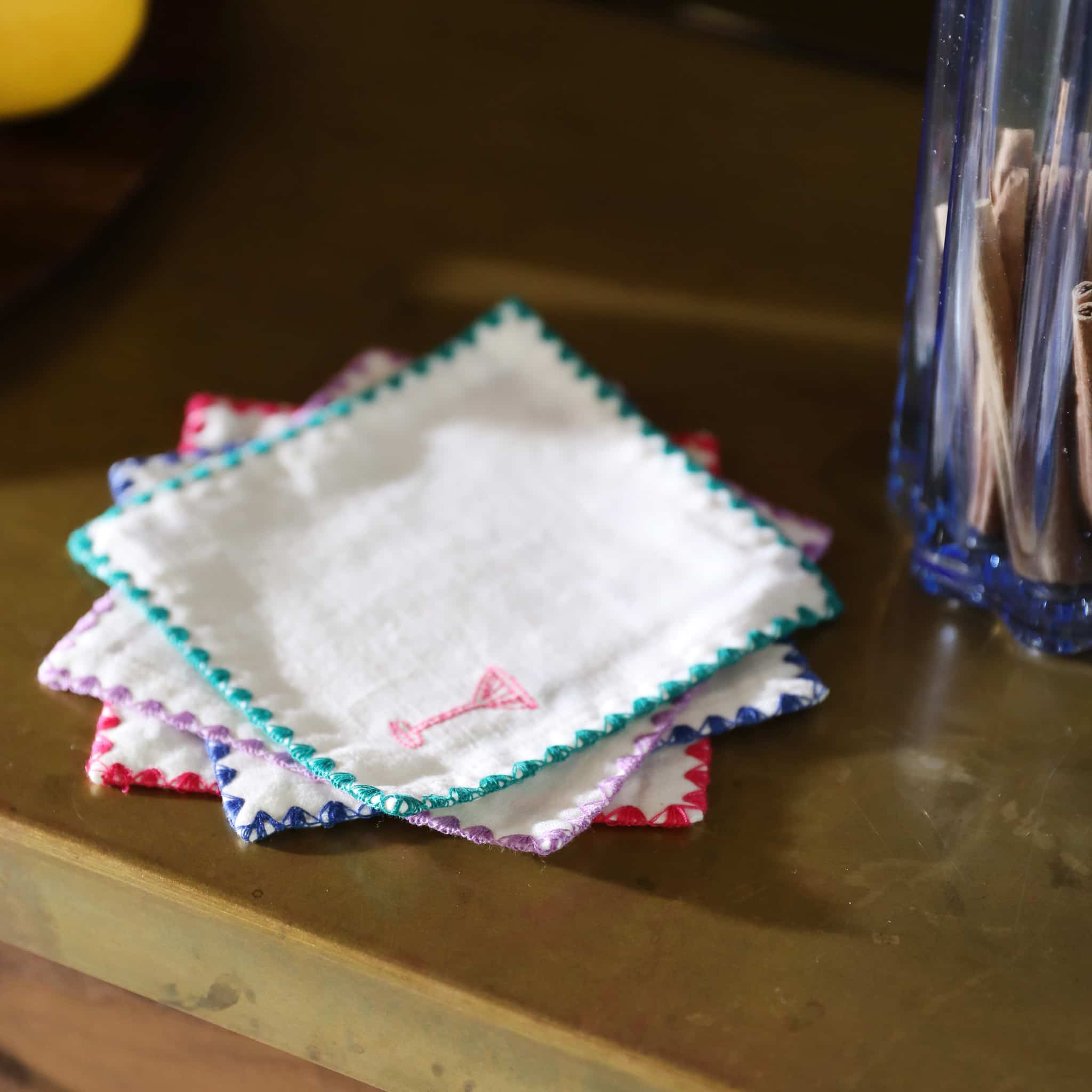 Set of 4 Drinks Cocktail Napkins - Image 2