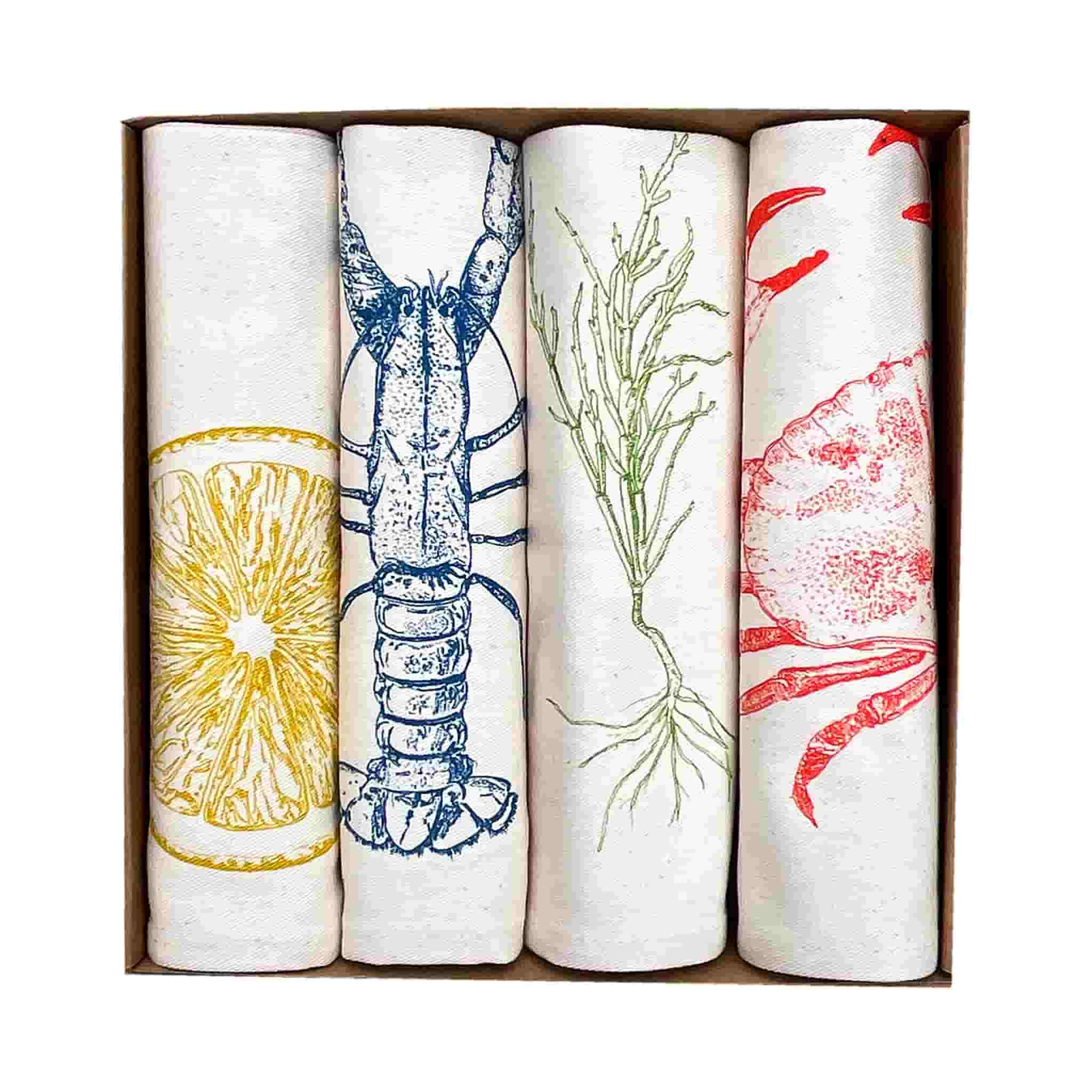 Lottie Day Set of 4 Seafood Napkins