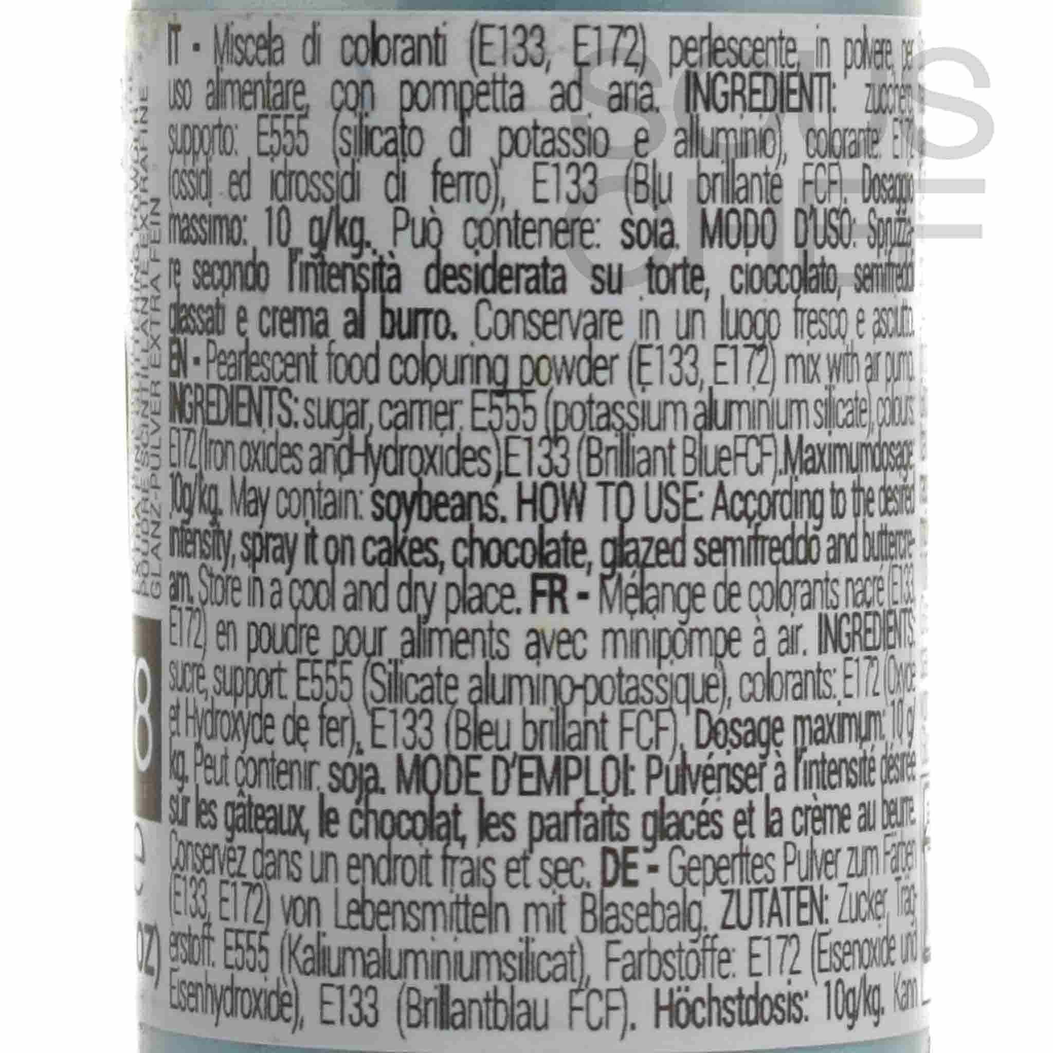Silikomart Light Blue Glitter Dust Spray, 10g - Image 2