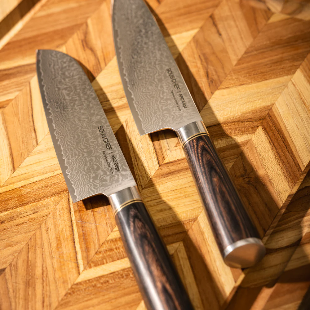 Sous Chef ARC Edge Damascus Steel Knife Duo - Image 2
