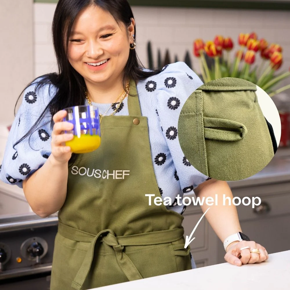 Sous Chef Green Denim Apron - Image 5
