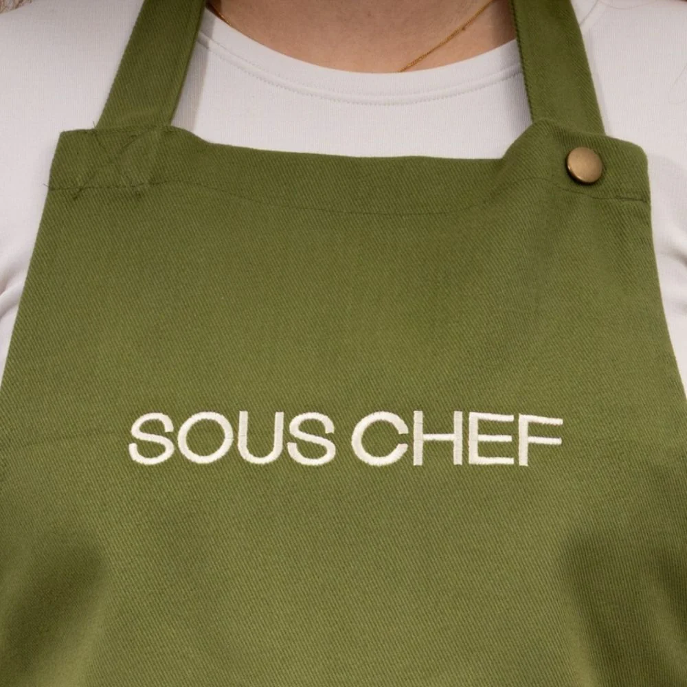 Sous Chef Green Denim Apron - Image 7
