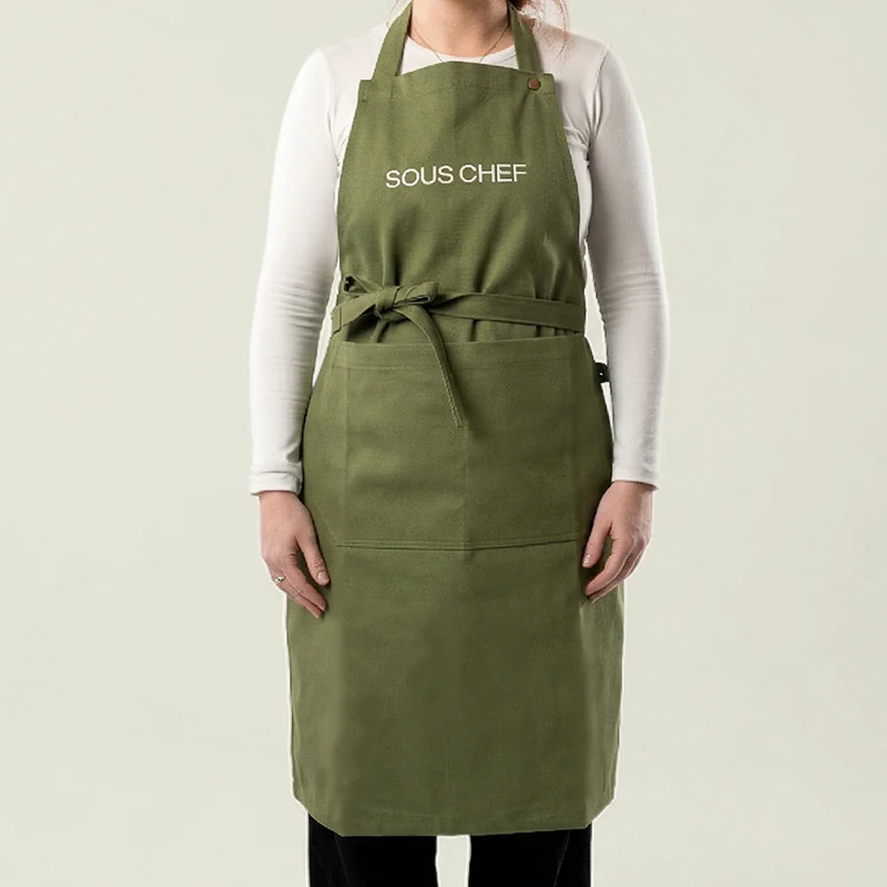 Sous Chef Green Denim Apron - Image 8