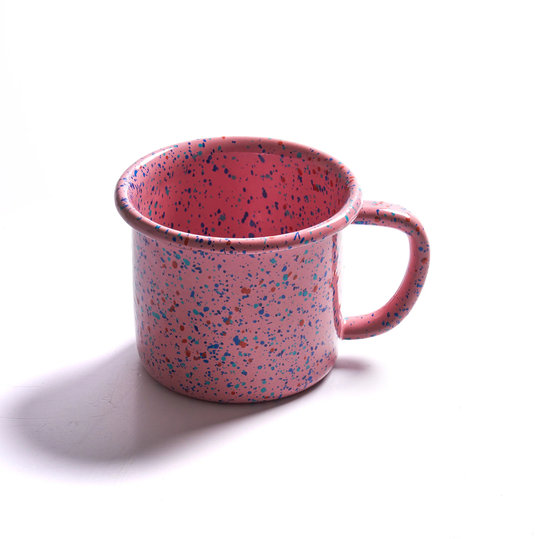 Splatter Fest Enamel Mug, Pink, 350ml