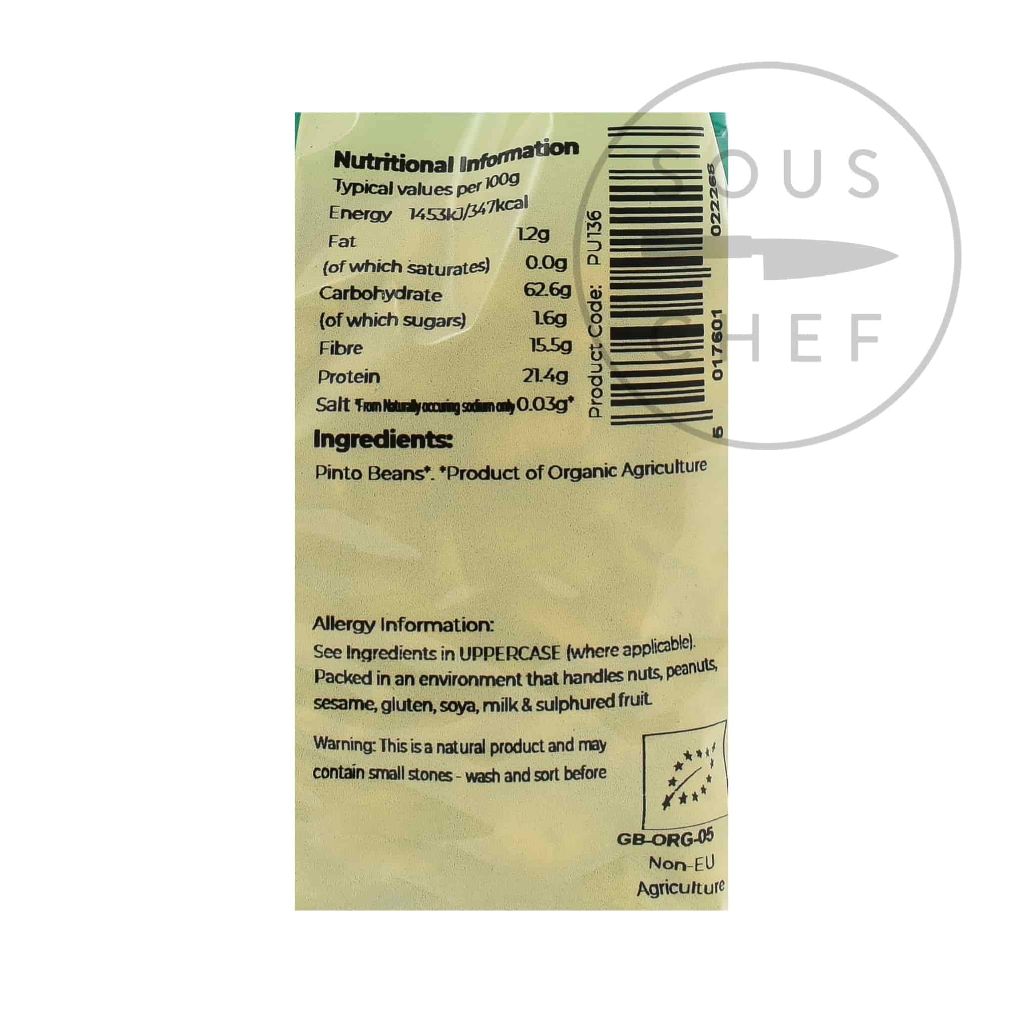 Short Dated Organic Pinto Beans, 500g - Image 2