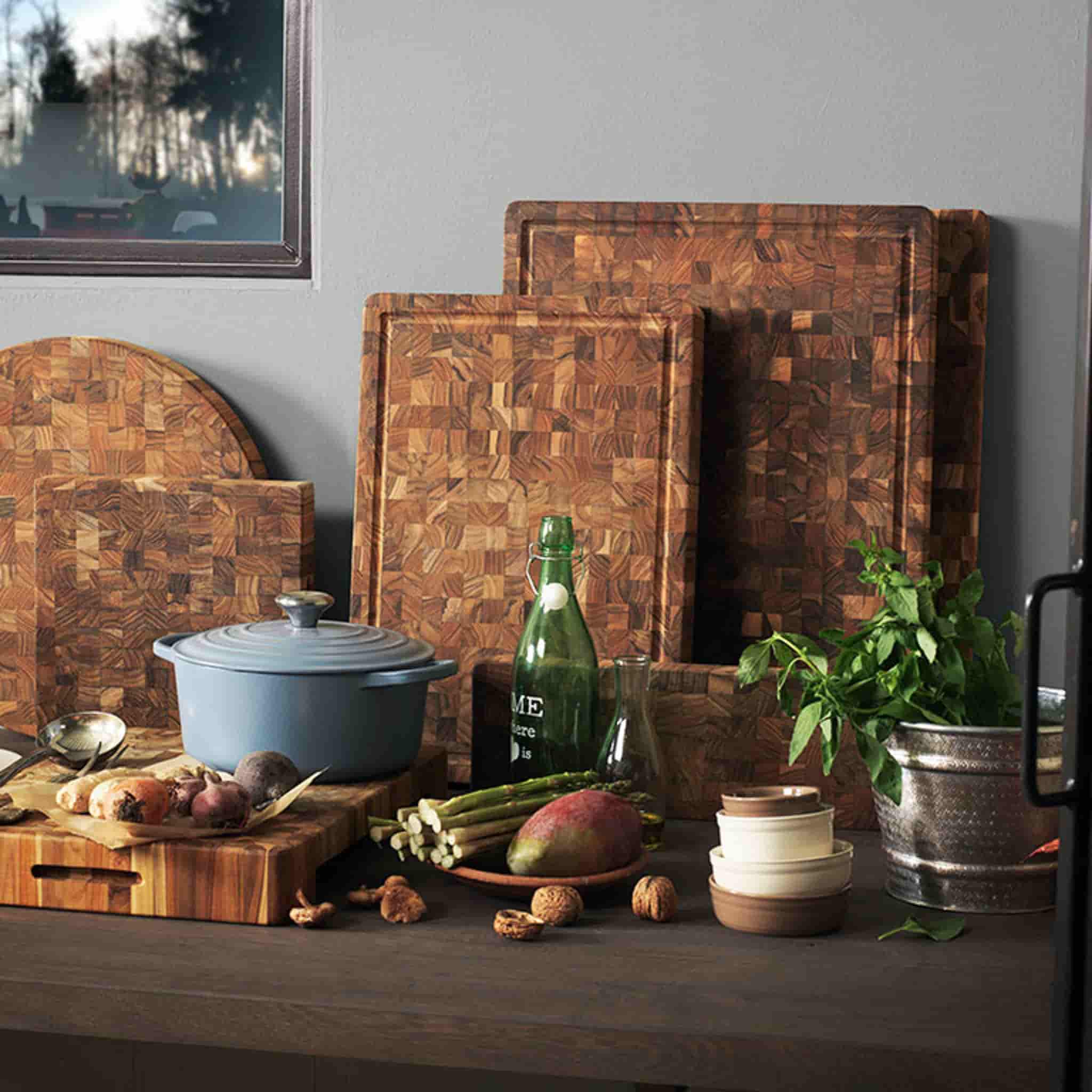 Teakhaus End Grain Butcher Block With Juice Canal, Medium - Image 3