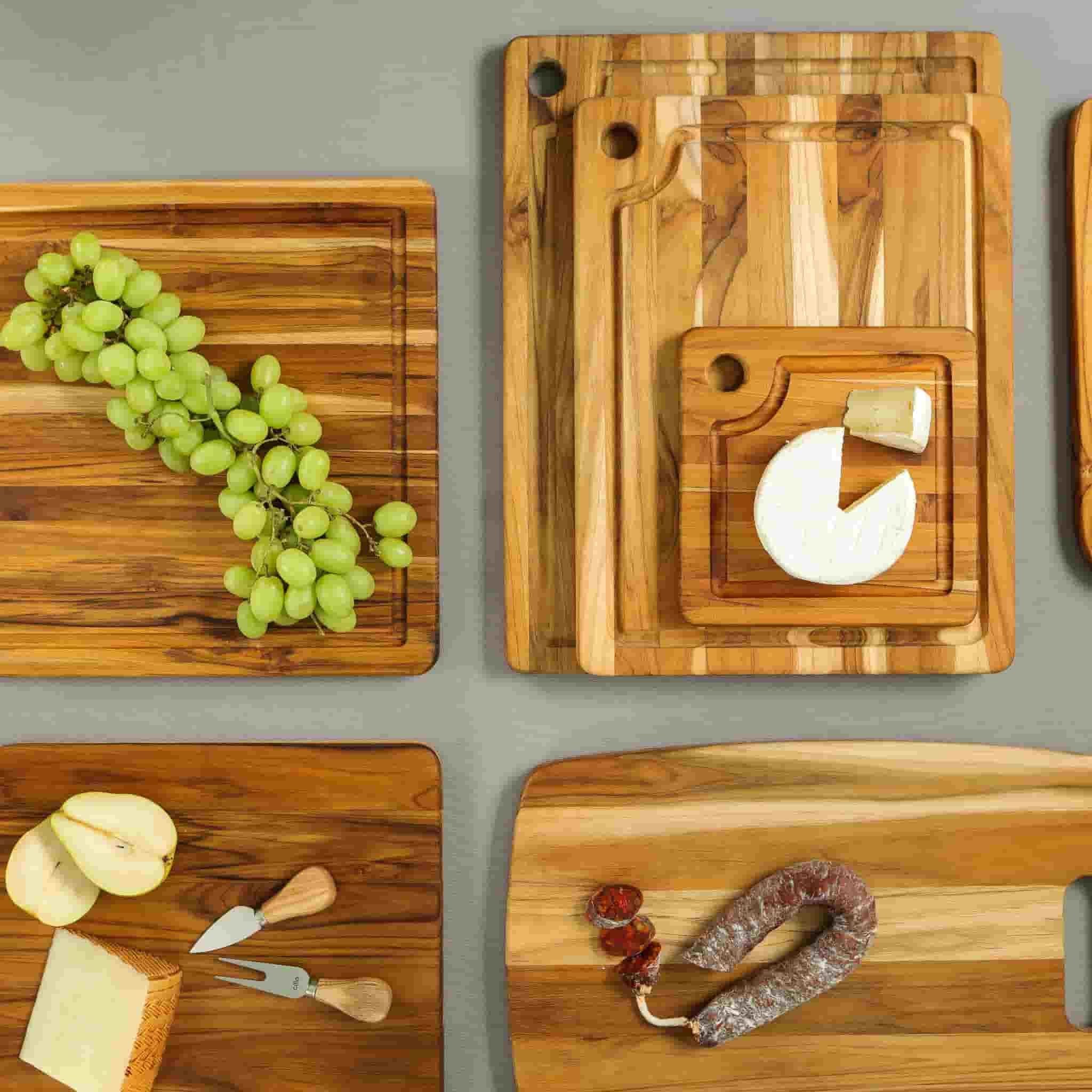Teakhaus Rectangle Marine Cutting Board With Juice Canal, Medium - Image 4