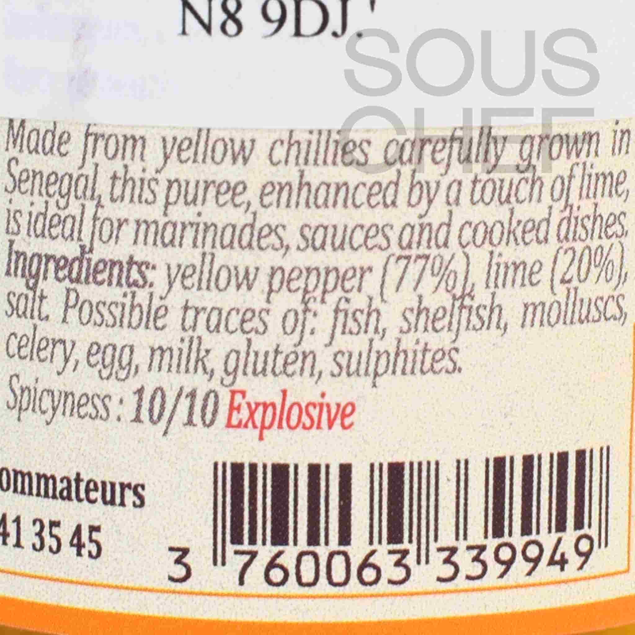 Terre Exotique Yellow Chilli Puree with Lime, 100g - Image 3