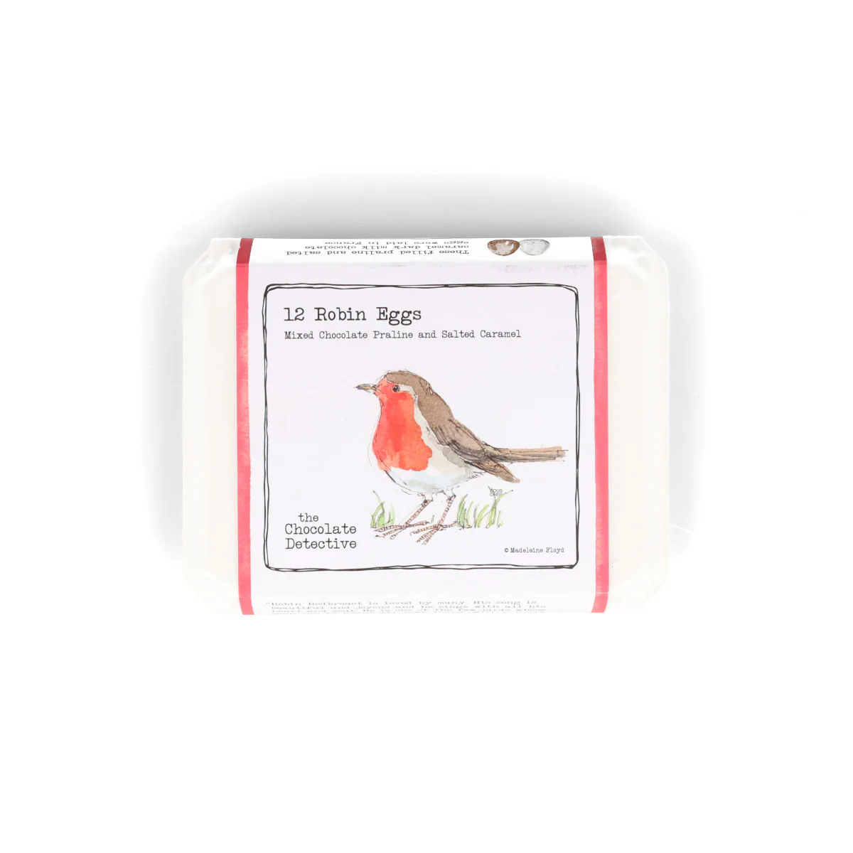 The Chocolate Detective 12 Robin Chocolate Eggs, 150g - Image 2