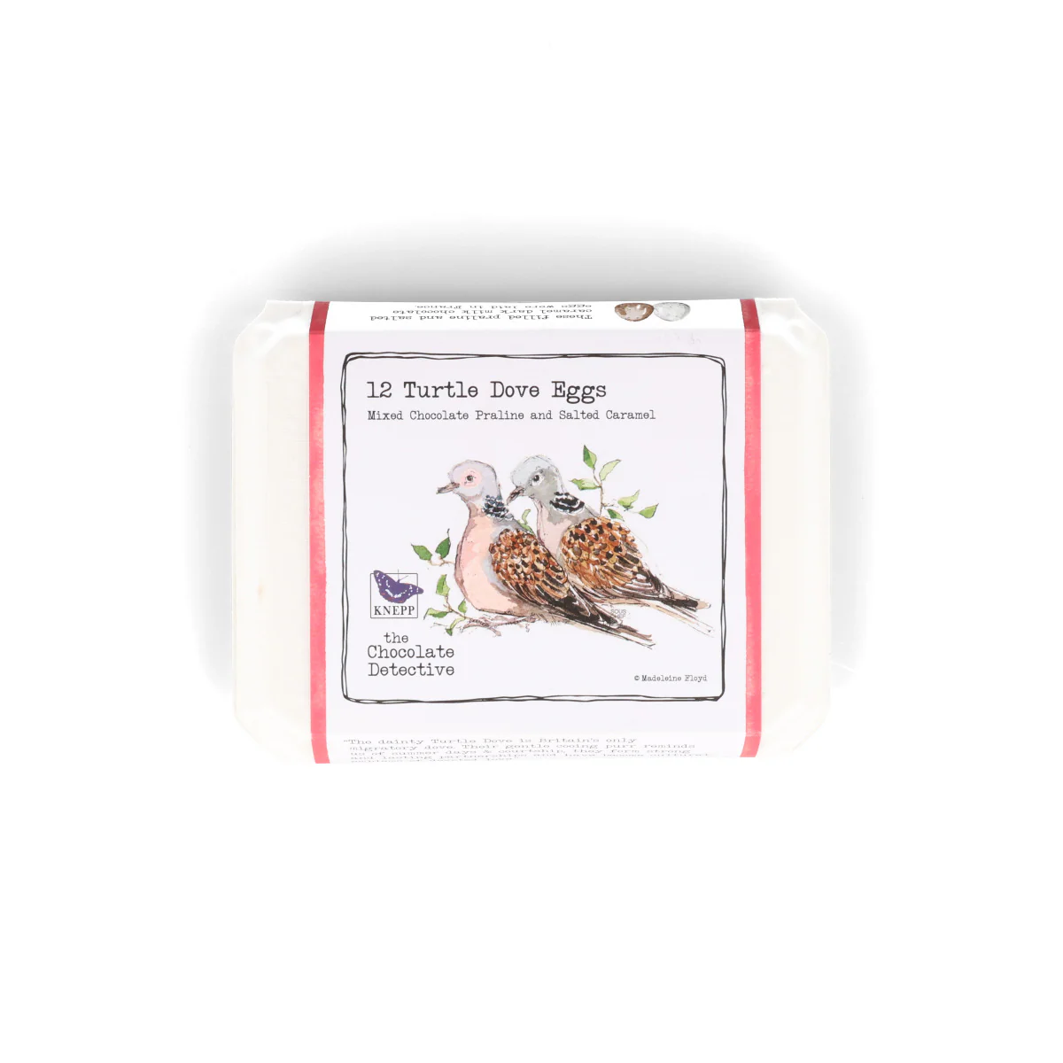 The Chocolate Detective 12 Turtle Dove Chocolate Eggs, 150g - Image 2