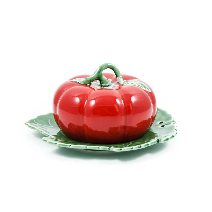 Bordallo Pinheiro Tomato Butter Dish With Cover - Image 3