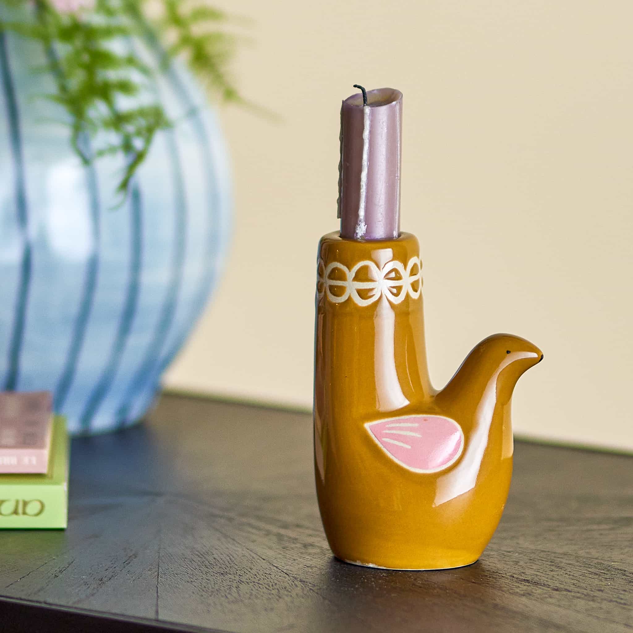 Trudy Brown Bird Candle Holder - Image 3