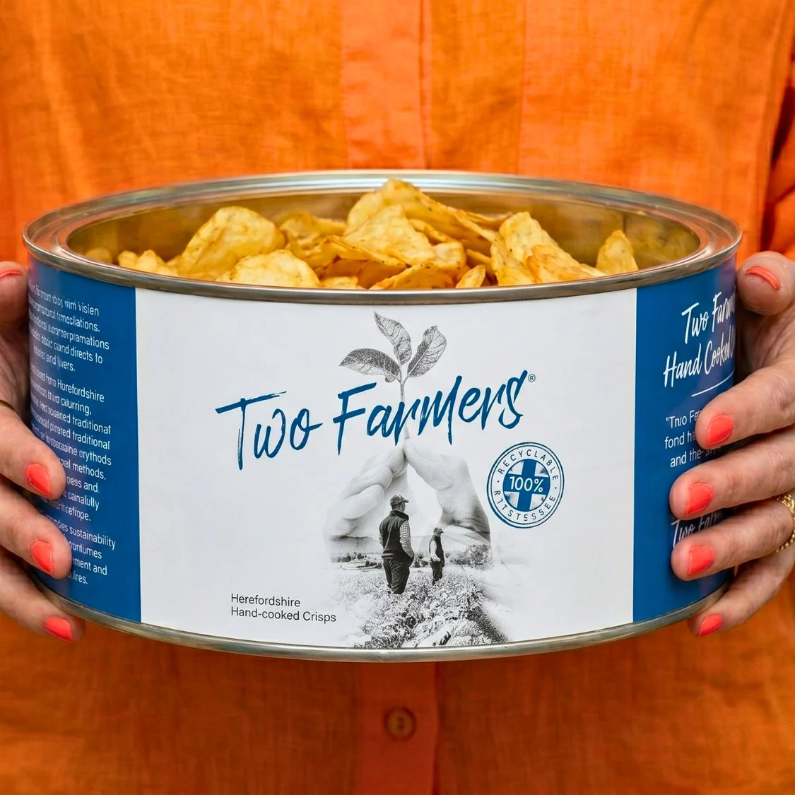 Two Farmers Lightly Salted Potato Crisps in Sharing Tin, 500g