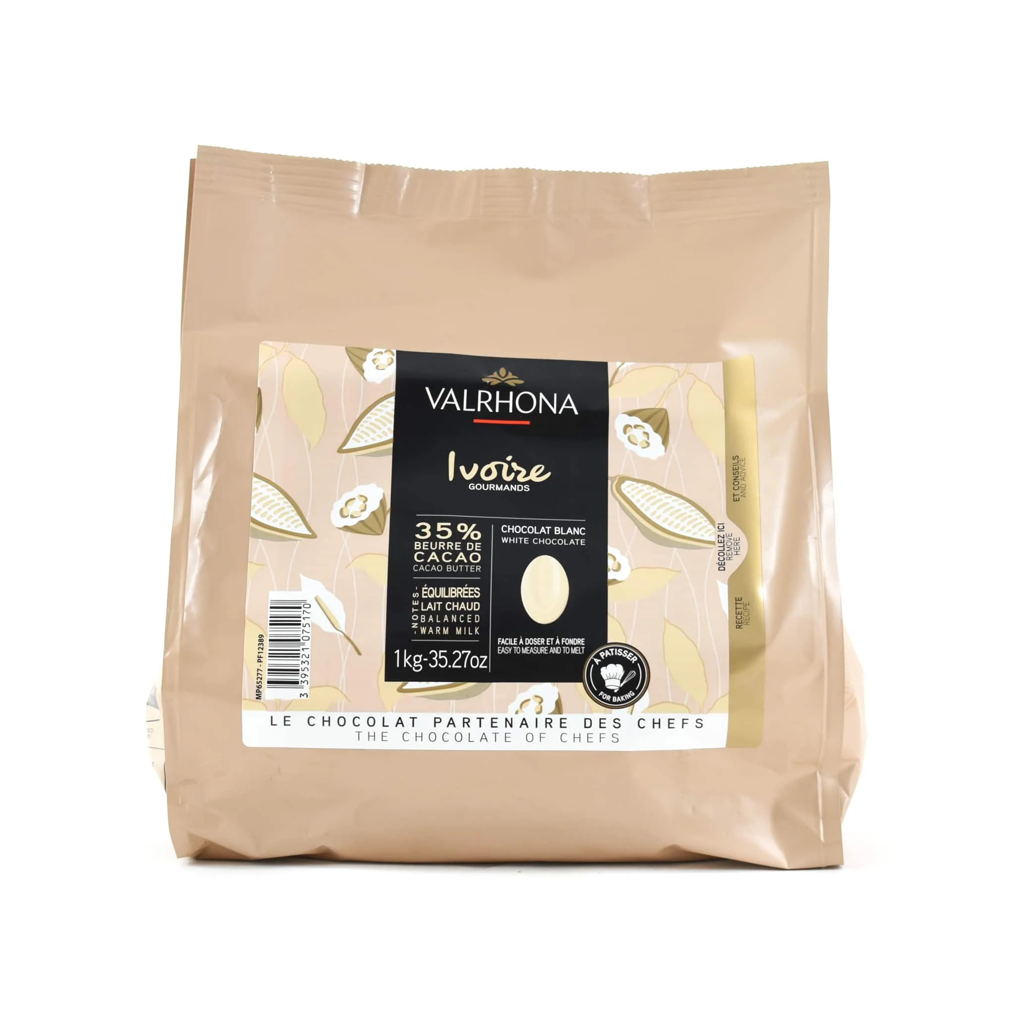 Valrhona Ivoire White Chocolate Chips - Image 2