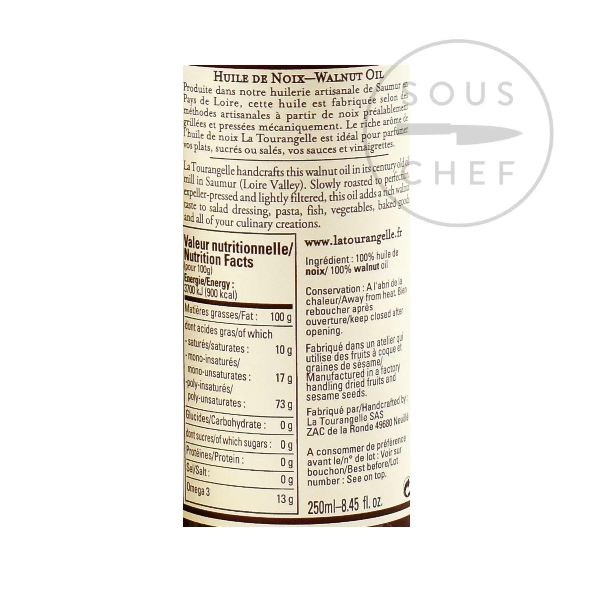 La Tourangelle Walnut Oil, 250ml - Image 2