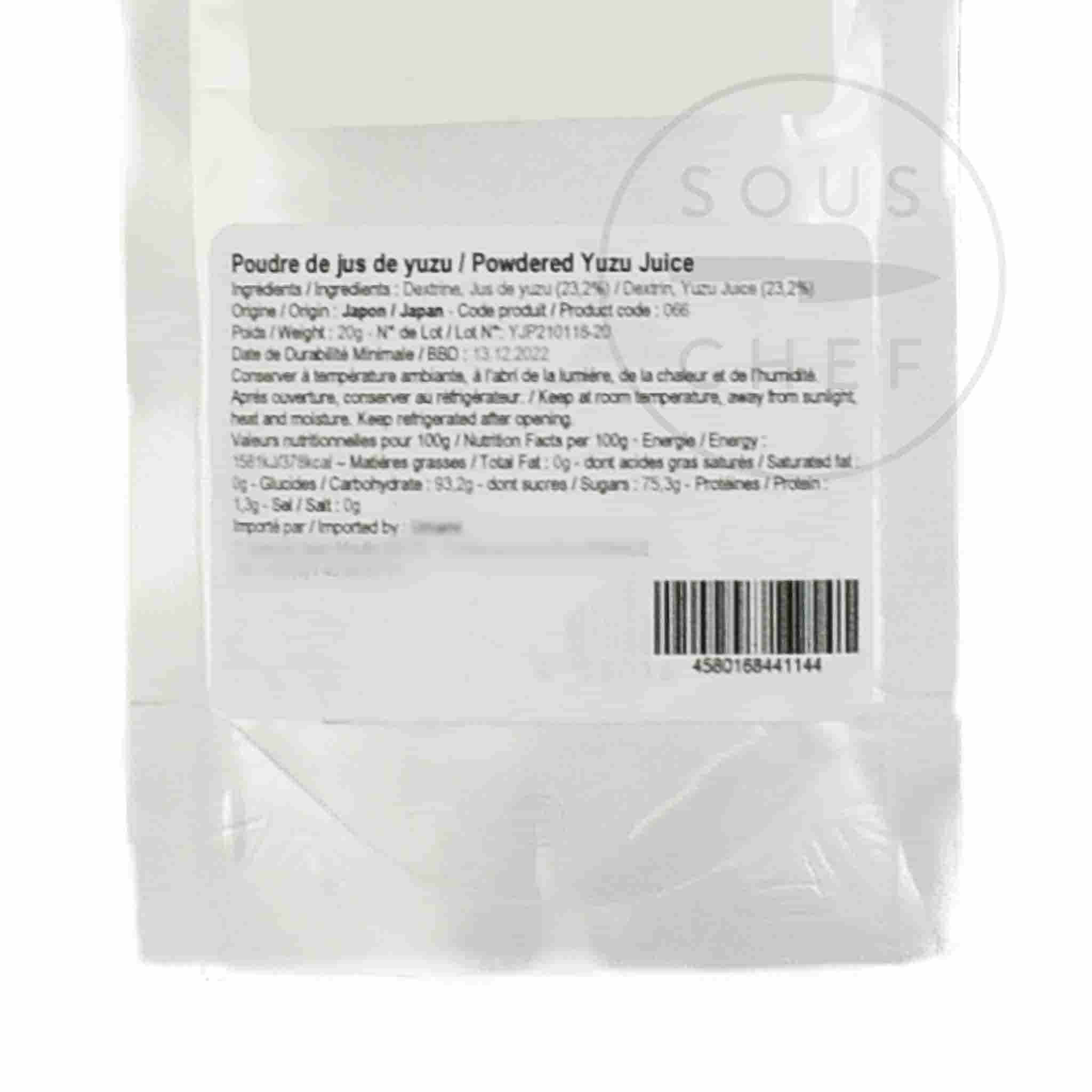 Yuzu Juice Powder, 20g - Image 2