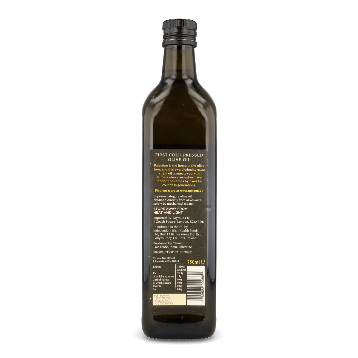 Zaytoun Extra Virgin Olive Oil - Image 4