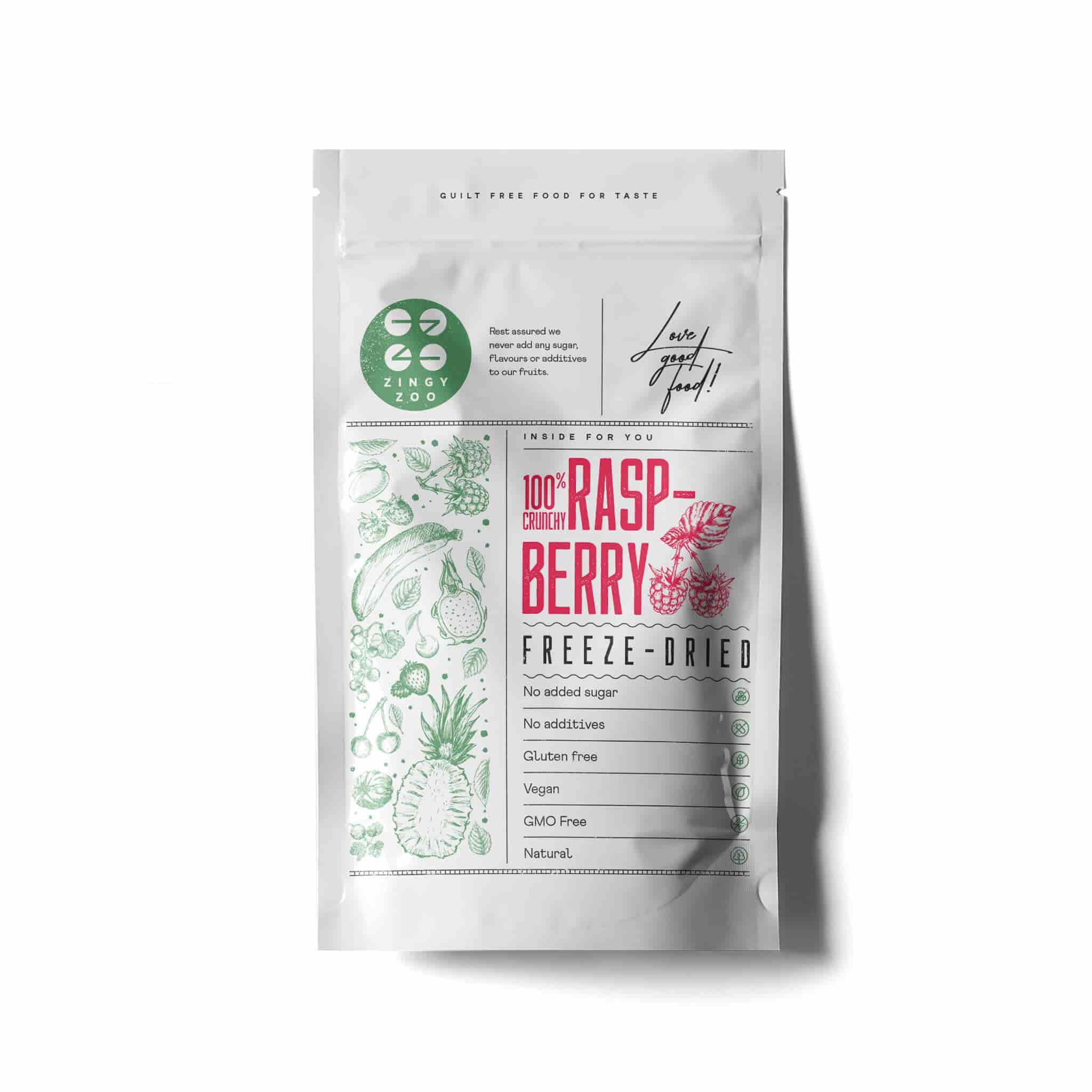 ZingyZoo Freeze Dried Raspberry Pieces, 100g - Image 2