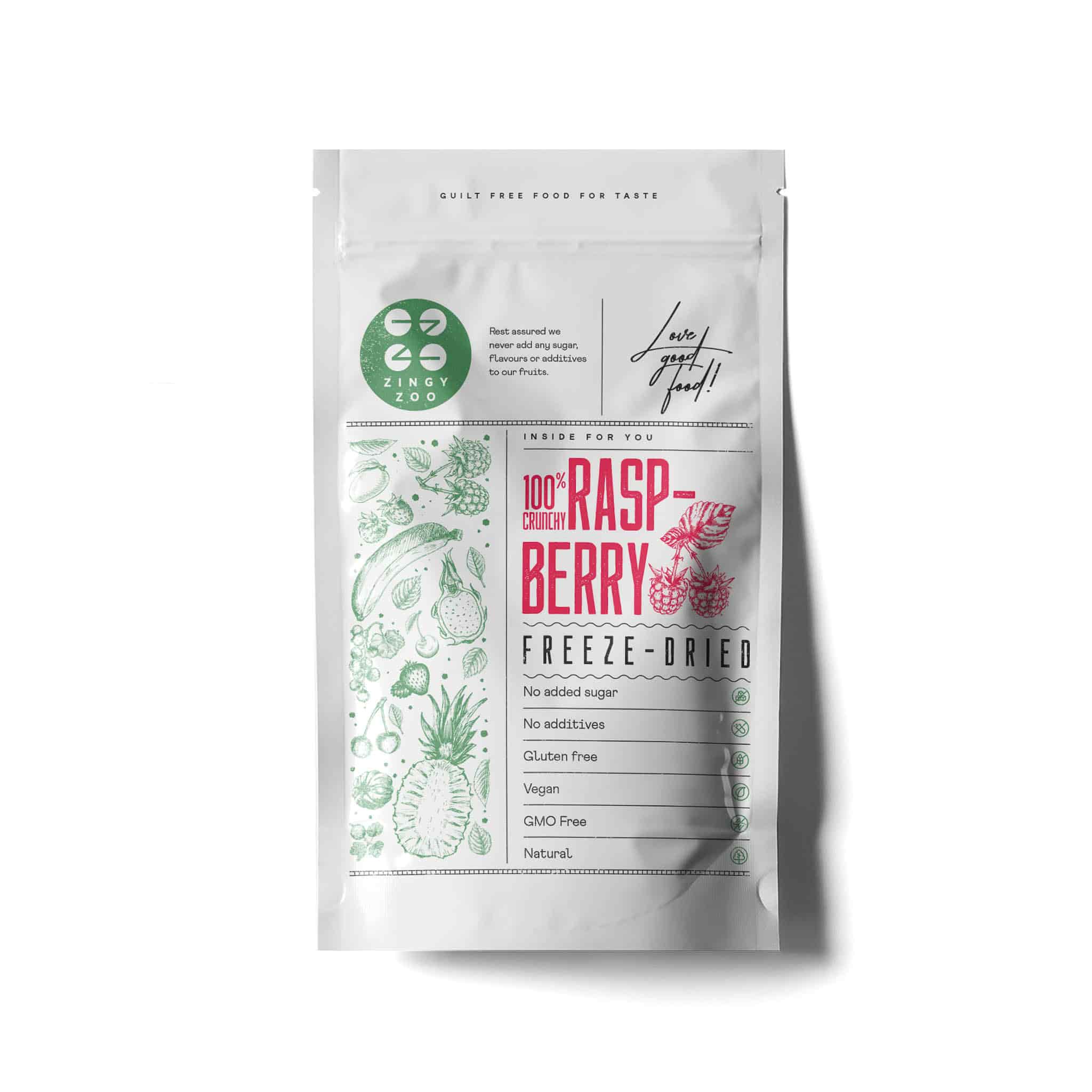 ZingyZoo Freeze Dried Whole Raspberries, 90g - Image 2